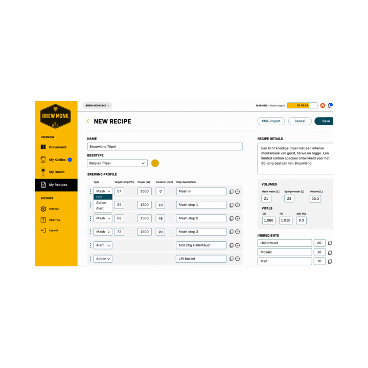Sistema de Brassagem Automático Brew Monk™ B40 WiFi (40L)