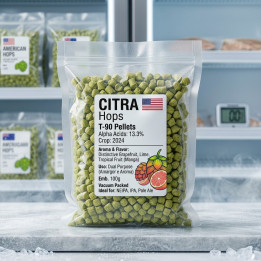 Lúpulo Citra EUA 13.3% AA Pellets | Fresco a -22ºC e Vácuo