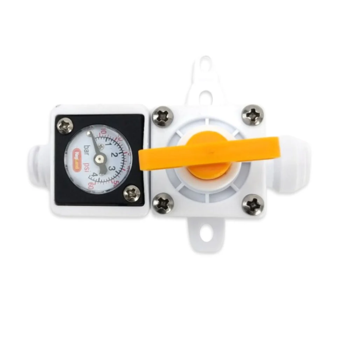 Regulador de Pressão em Linha Duotight KegLand 8mm com Manómetro 0-60 PSI