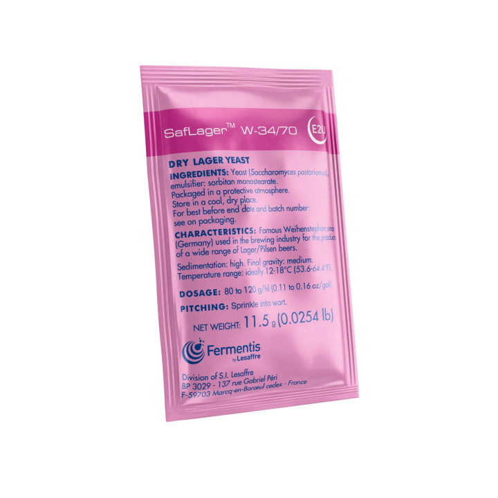 SafLager W-34/70 Fermentis 11.5g - Levedura Lager Alemã