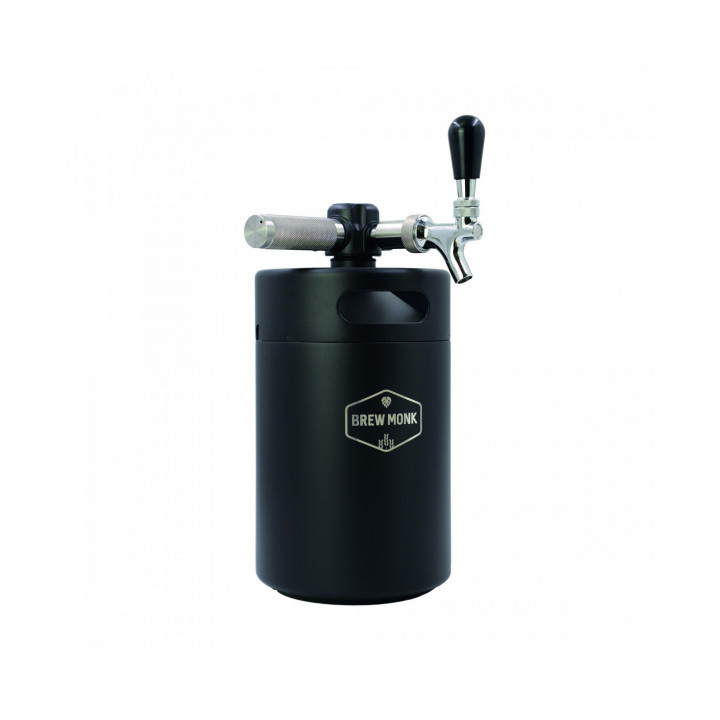 Mini Barril 4L Brew Monk® - Sistema de Tiragem Completo com Regulador e Torneira