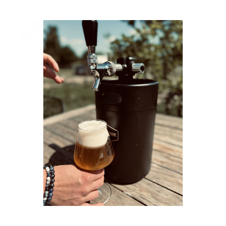 Mini Barril 4L Brew Monk® - Sistema de Tiragem Completo com Regulador e Torneira