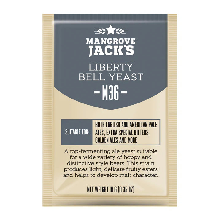 Mangrove Jack's M36 Liberty Bell Ale (10g) - Levedura Versátil para Ales Equilibradas